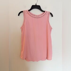 LOFT Blush Pink Sleeveless Blouse - Size Small